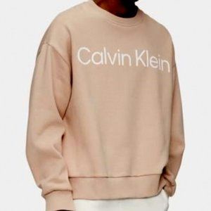 Calvin Klein Relaxed Fit Logo Terry Pullover